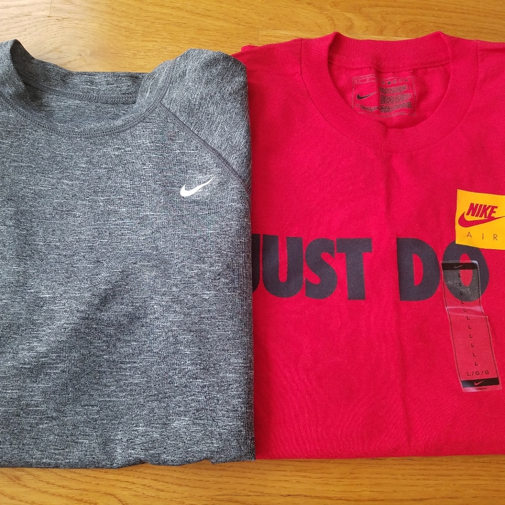 2 Nike shirts Men's Large dri-fit
